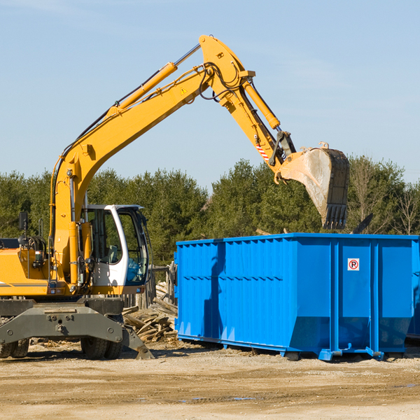 what size residential dumpster rentals are available in Millville